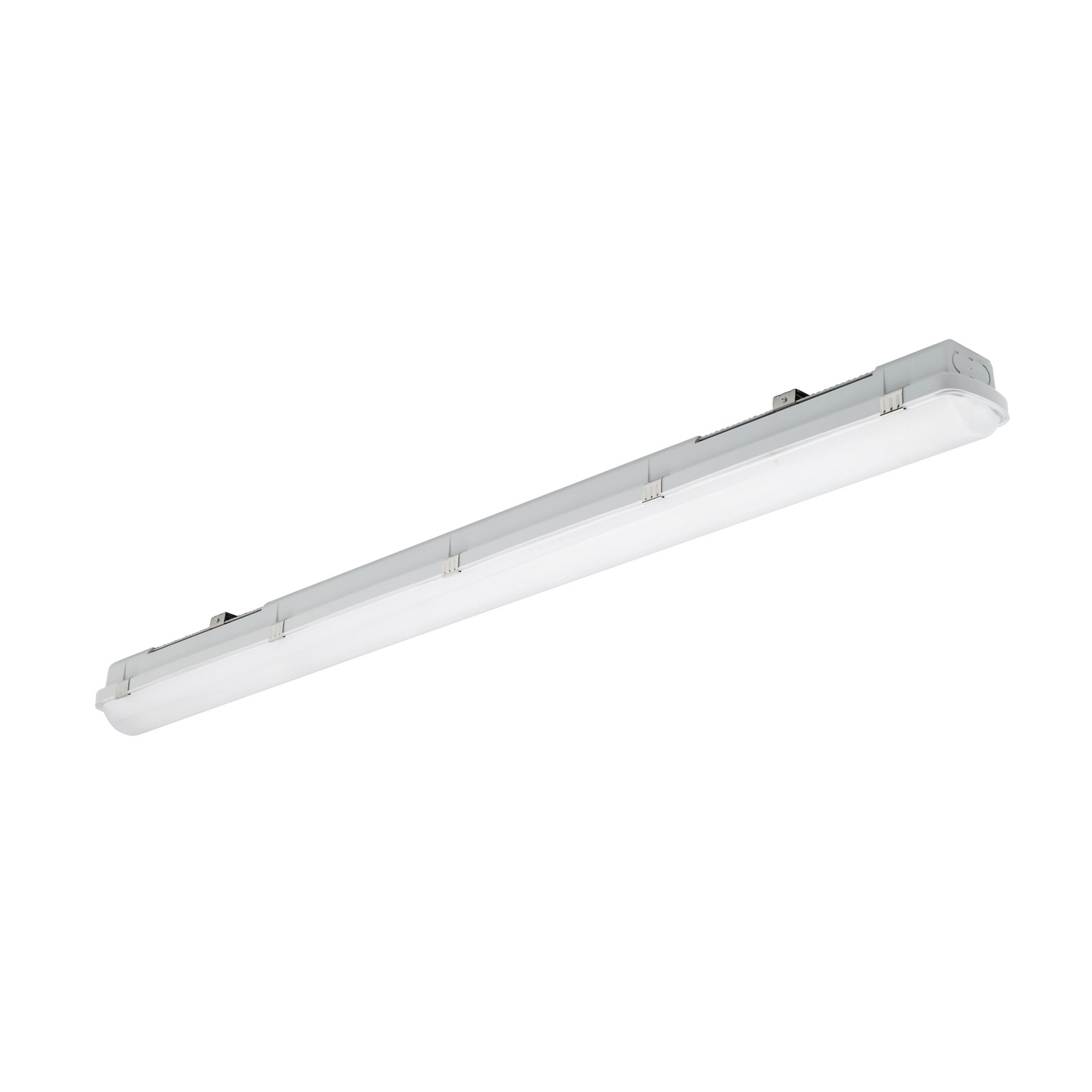LED-plafondlamp RESISTO, lichtgrijs, 120 cm, 17 W, 840 IP66